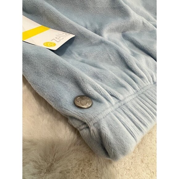 New ZELLA GIRL Kids' Size XL (14/16) Cozy Active Luxe velour Top Blue Cashmere - Picture 5 of 11